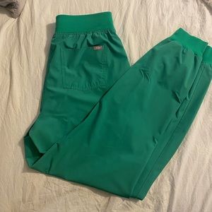 Figs L Tall Safety Green Zamora Jogger Scrub Pants